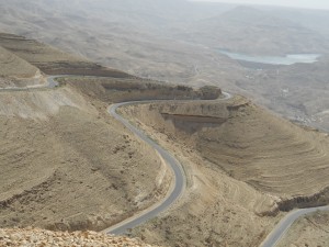 Road through Wadi Mujib